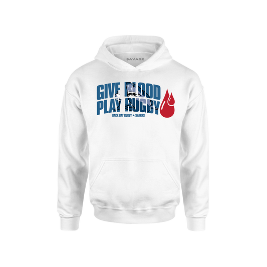 Give Blood Play Rugby Hoodie