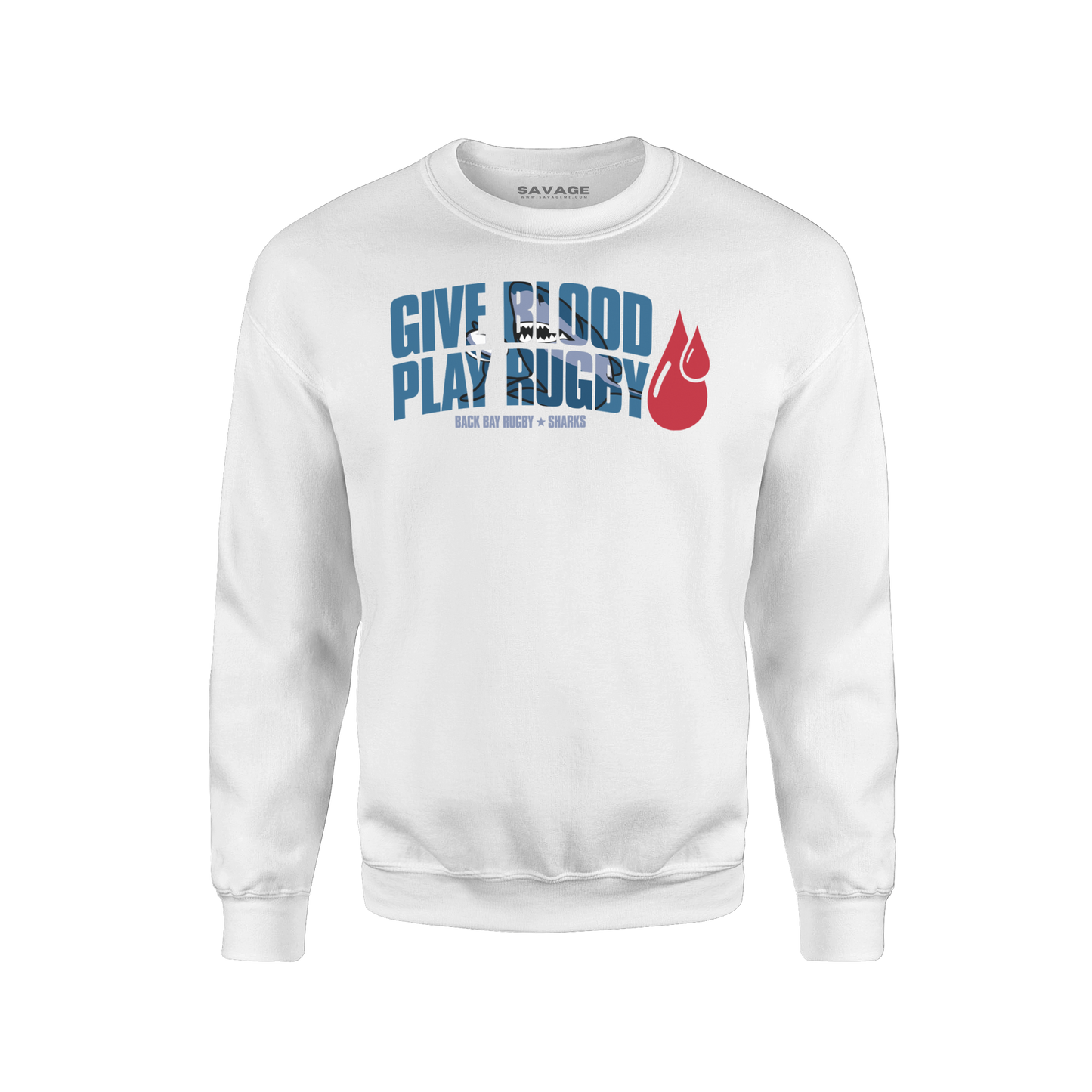 Give Blood Play Rugby Sweatshirt