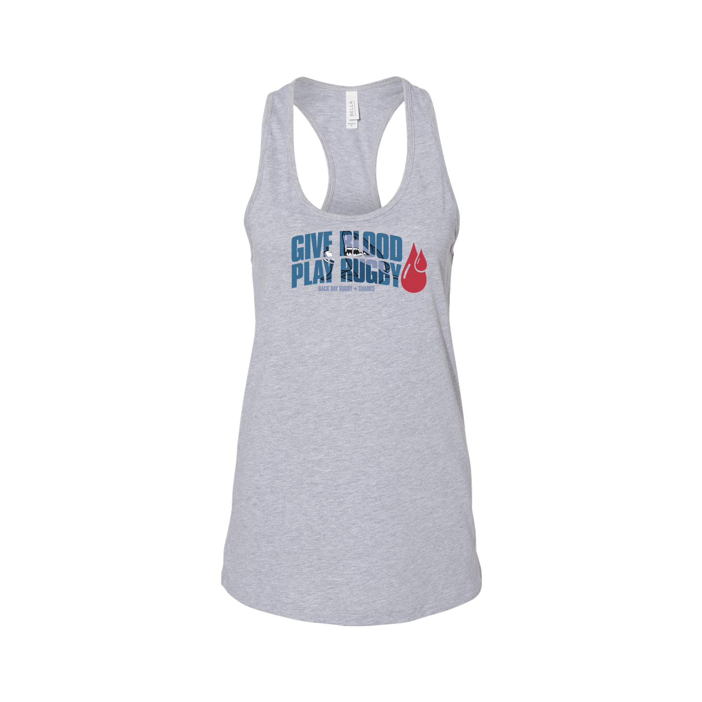 Give Blood Play Rugby Racerback Tank