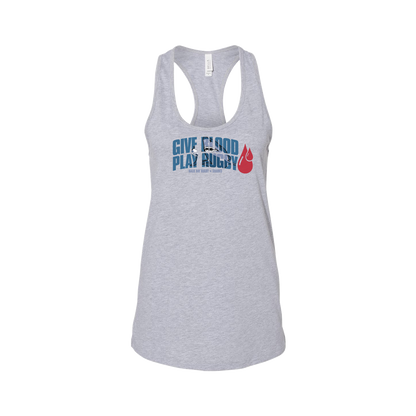 Give Blood Play Rugby Racerback Tank