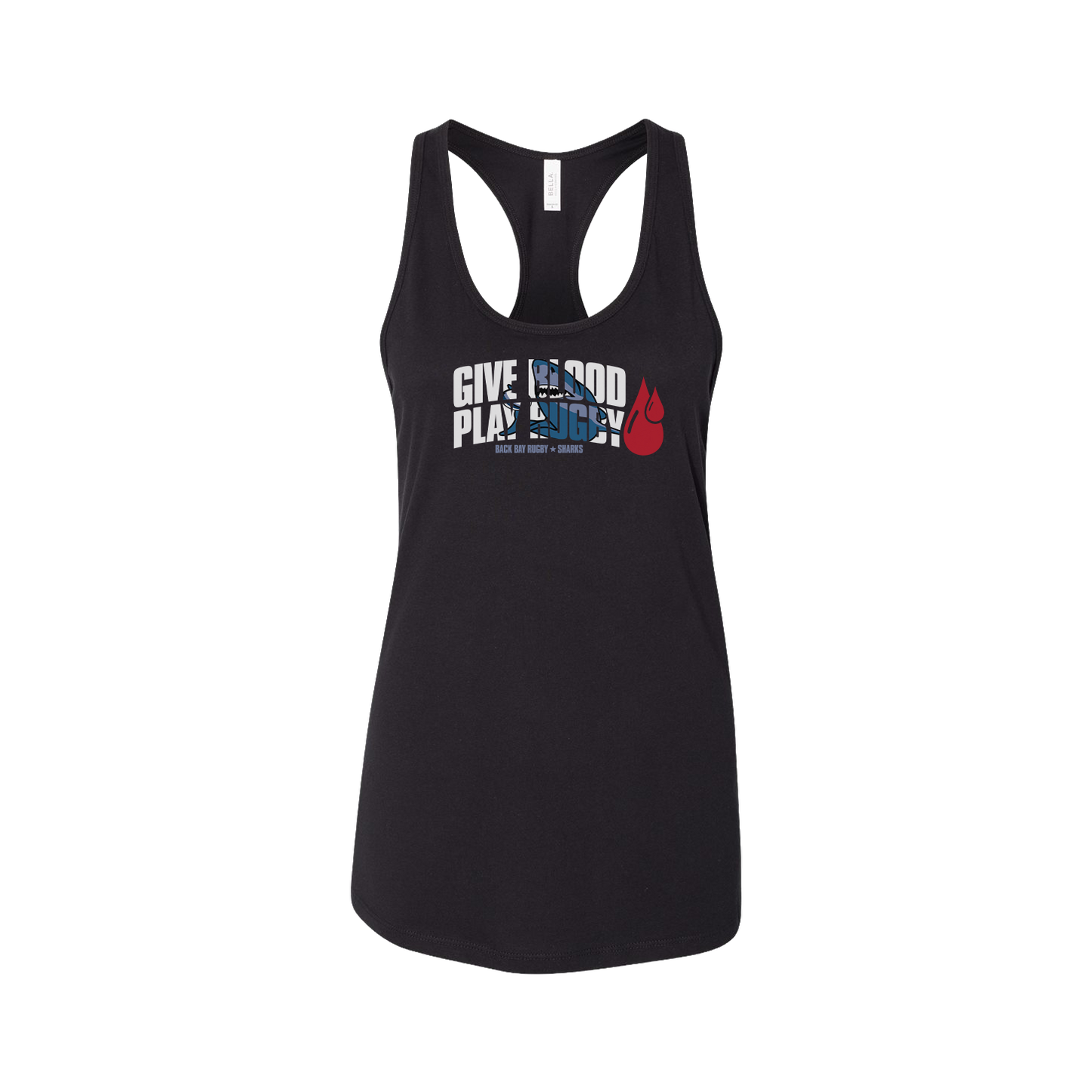 Give Blood Play Rugby Racerback Tank