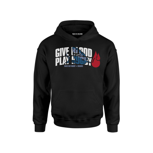 Give Blood Play Rugby Hoodie