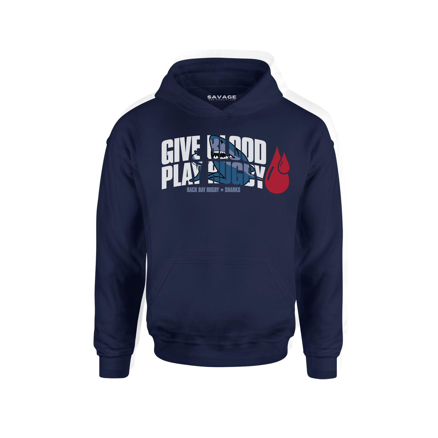 Give Blood Play Rugby Hoodie